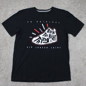 Nike Air Jordan Jumpman Shirt Men Medium Black Rock the Right Thing S/S Pullover